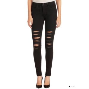 J Brand Maria Black High-Rise Super Skinny Jeans